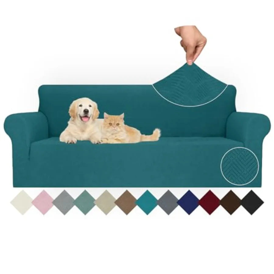 High Stretch Couch Covers for 3 Cushion Couch 1-Piece Extra Large Covers with Elastic Bottom Anti Slip Elastic Slipcover Furnit