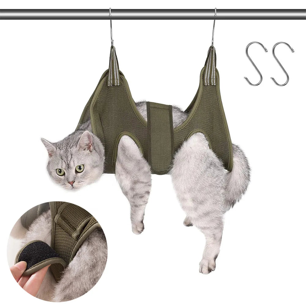 Pet Grooming Hammock - Anti-Scratch Nail Clipping Restraint Bag - front view