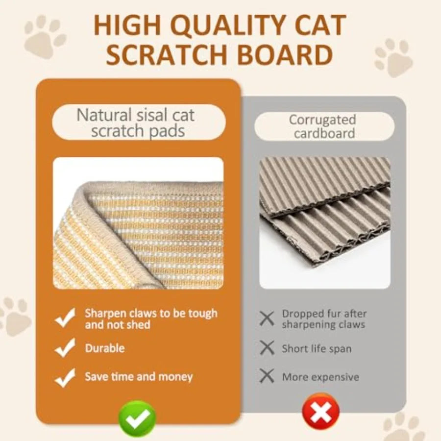 XXL Solid Wood Cat Scratching Lounge & Bed for Large Cats