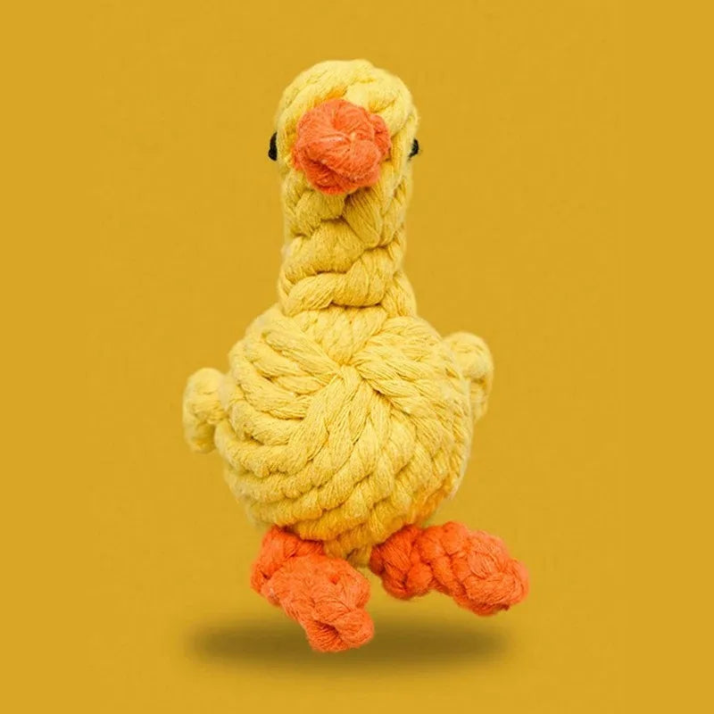 Cotton Rope Dog Toy for Chewing and Play - size reference view