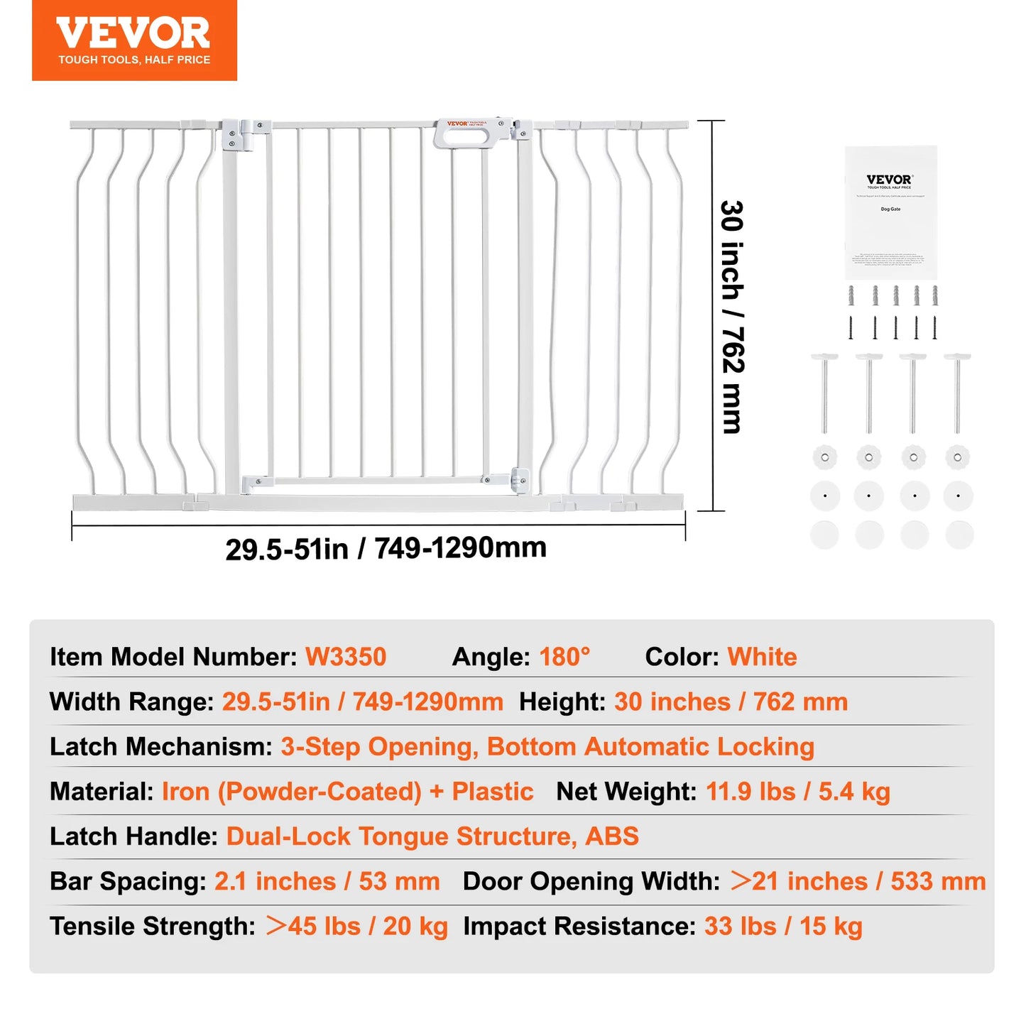 Walk-Thru Pressure-Mount Dog & Pet Safety Gate for Doorways