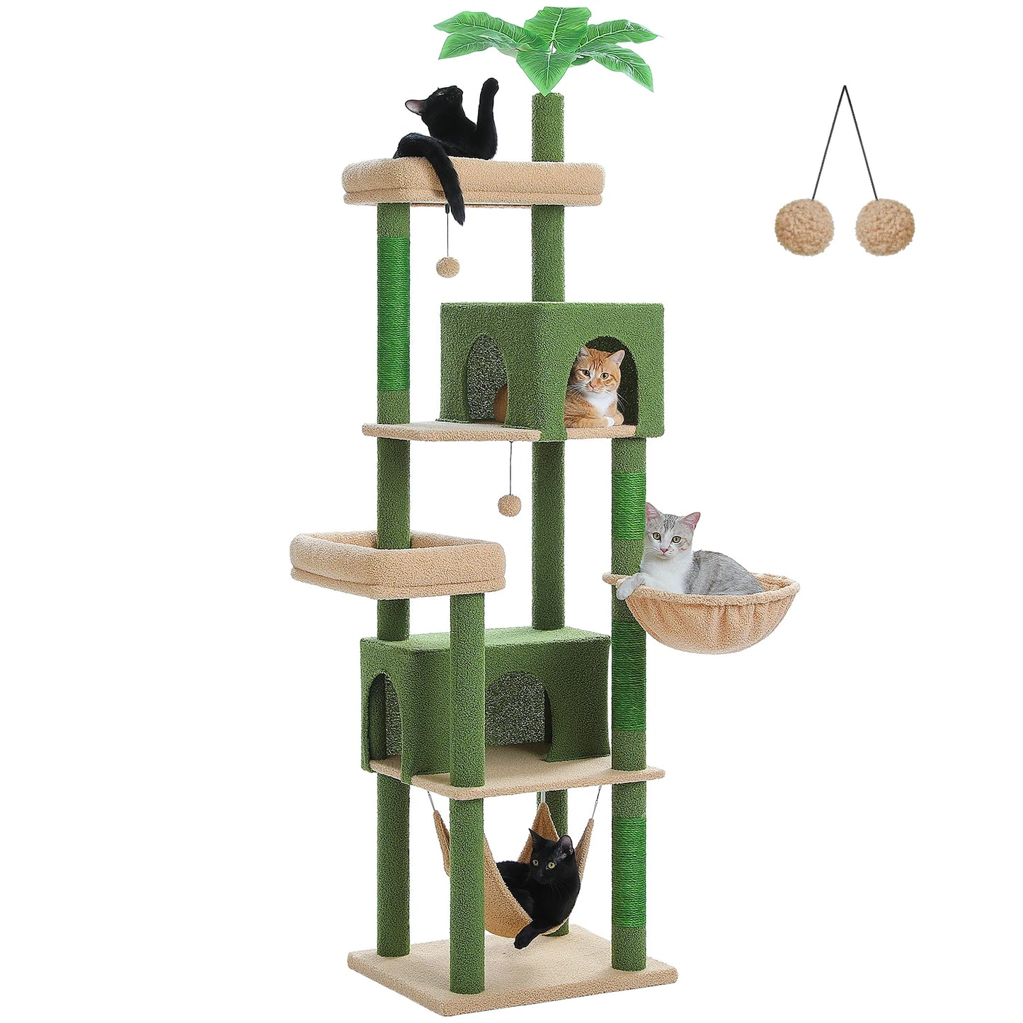 Multi-Level Cat Tree for Indoor Cats with Scratching Posts