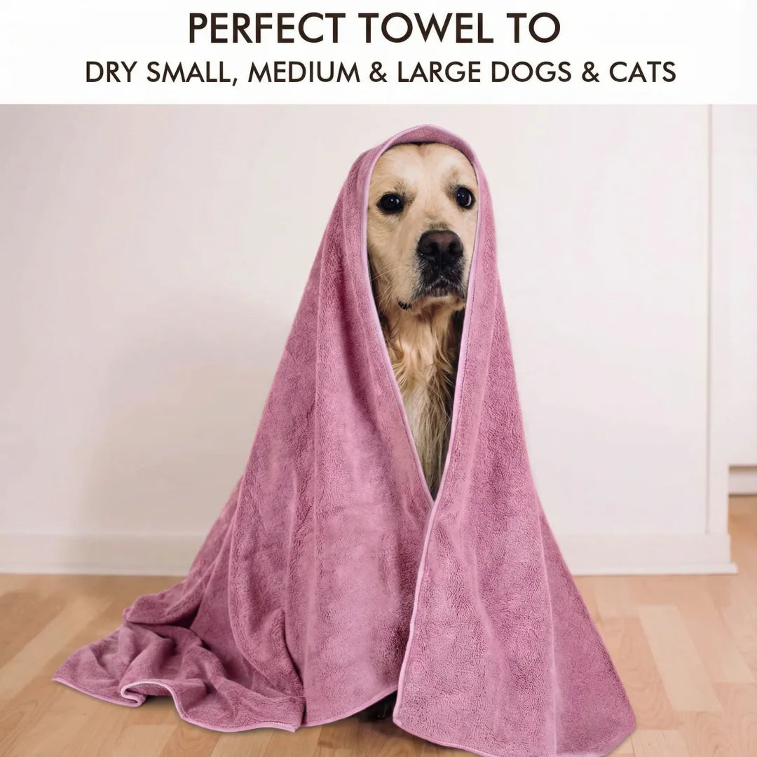Super Absorbent Quick-Drying Dog Bath Towel - Soft & Large