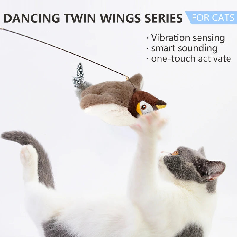 Touch-Activated Chirping Bird Cat Toy with Catnip product image 5