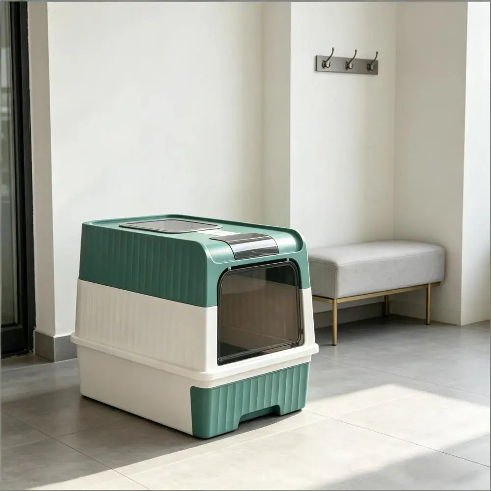 Ye Fully Enclosed Compact Pet Cat Litter Box