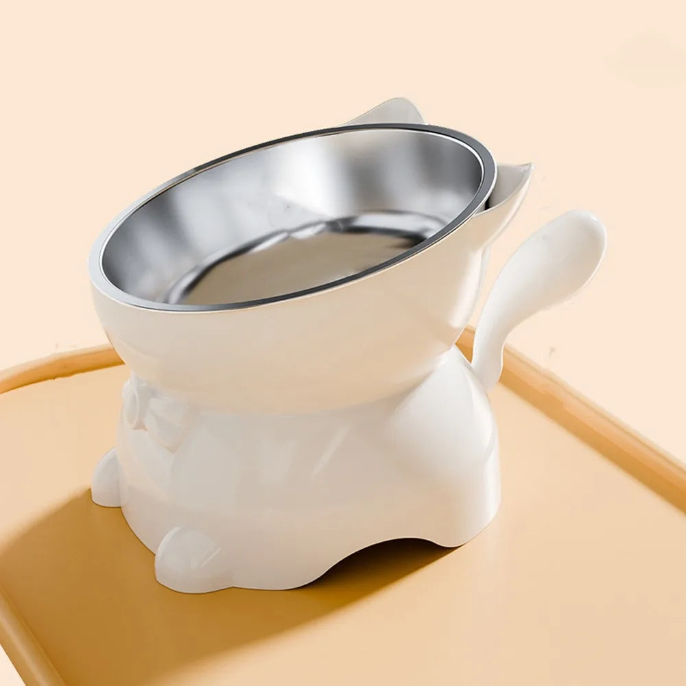 Elevated Cat Water Bowl with Anti-Spill Design - material close-up view