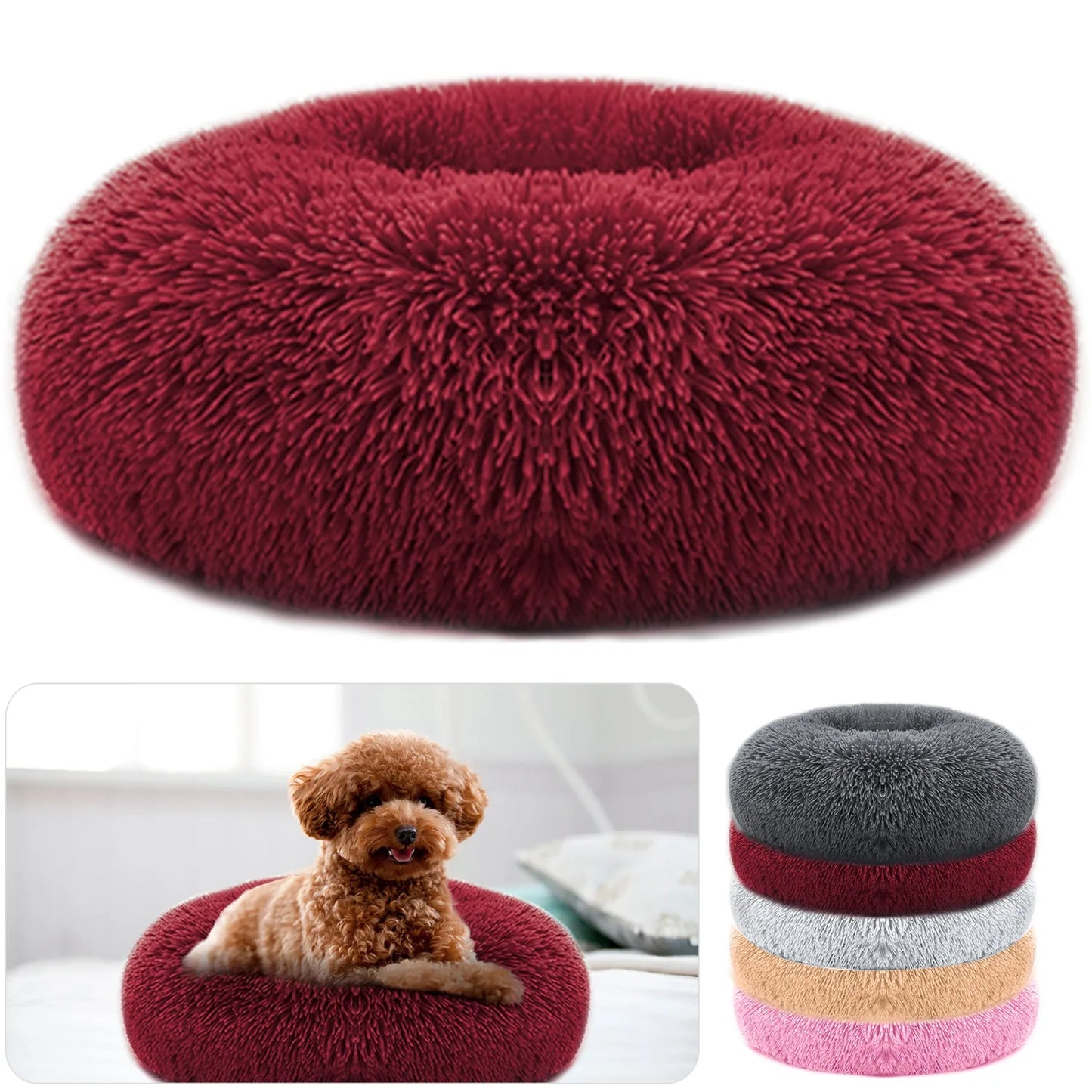 Pet Dog Bed Soft Warm Fleece Puppy Cat Bed Dog Cozy Nest Sofa Bed Cushion