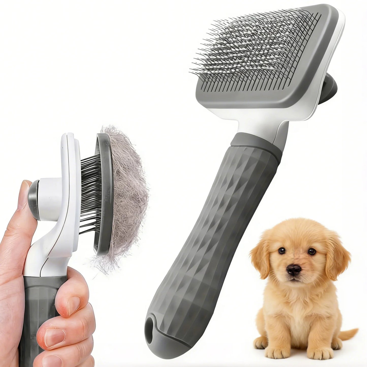Self-Cleaning Pet Grooming Brush with One-Click Release product image 2
