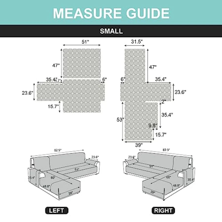 Sectional Couch Covers for Dogs L Shaped Sofa Covers Chaise Lounge Cover Reversible Couch Covers for Sectional Sofa L Shape Fur
