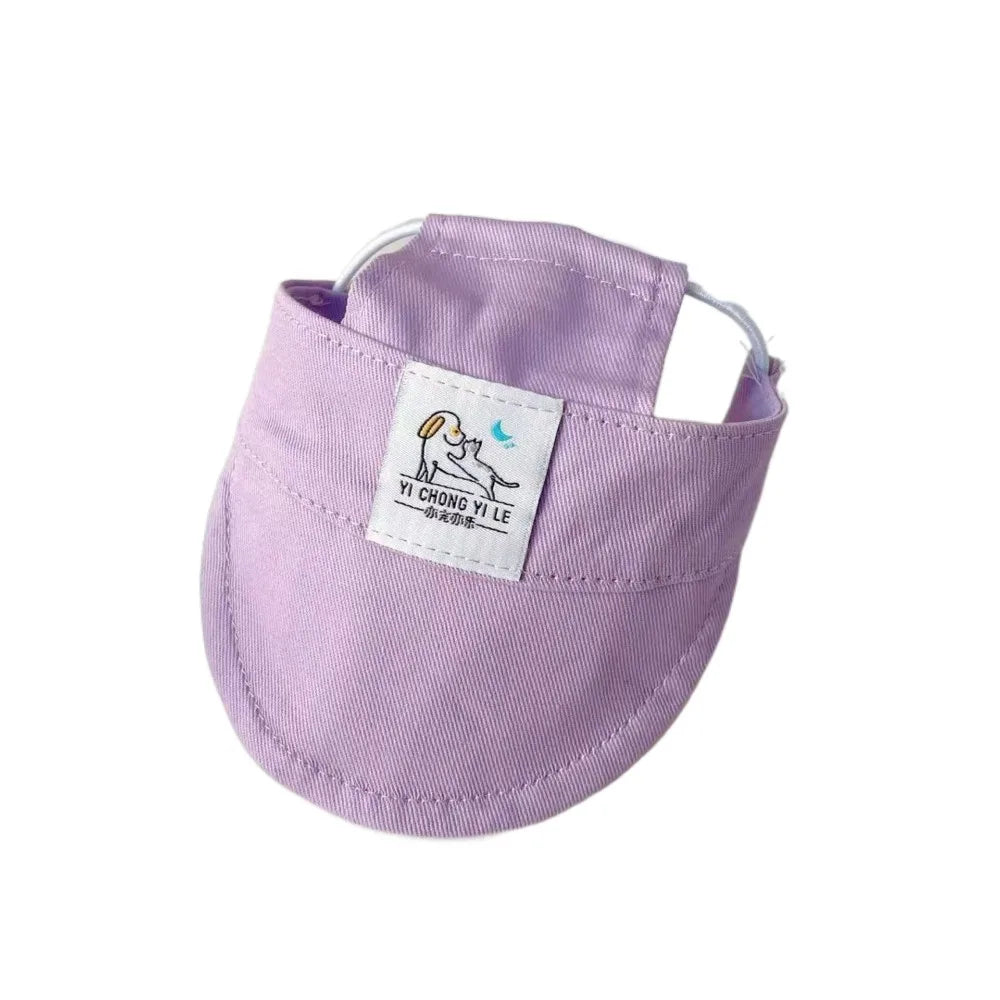 Duck Tongue Pet Sun Hat with Ear Holes - detail view