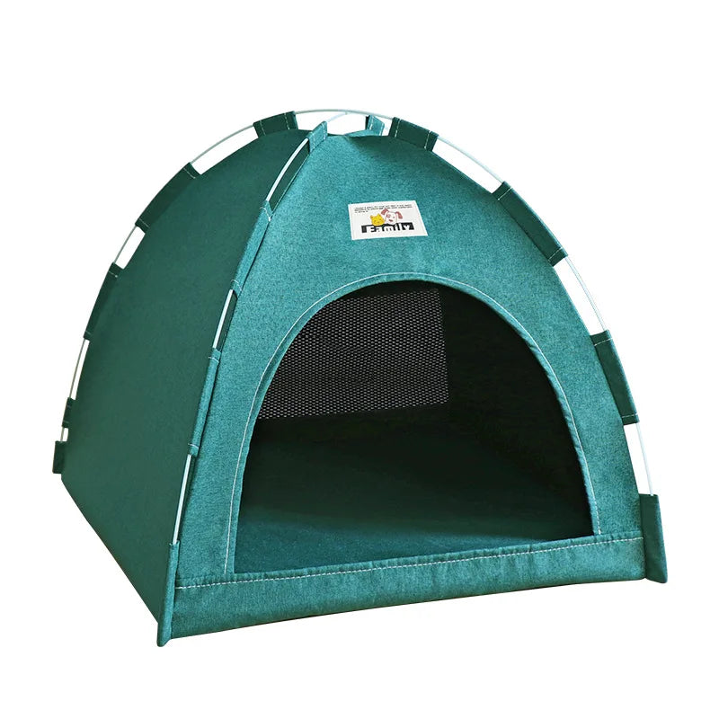 Foldable Cat & Dog House Tent with Cooling Mat