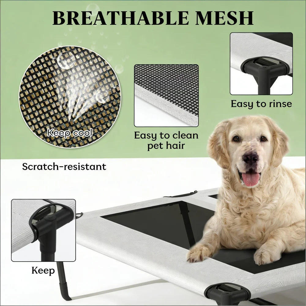 Ye Pet Cot with Pad: Elevated Portable Dog Cot