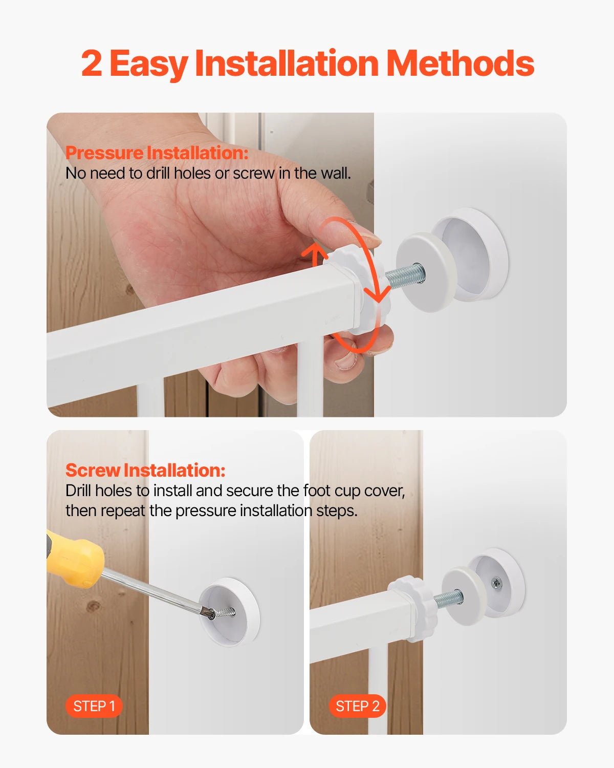 Walk-Thru Pressure-Mount Dog & Pet Safety Gate for Doorways