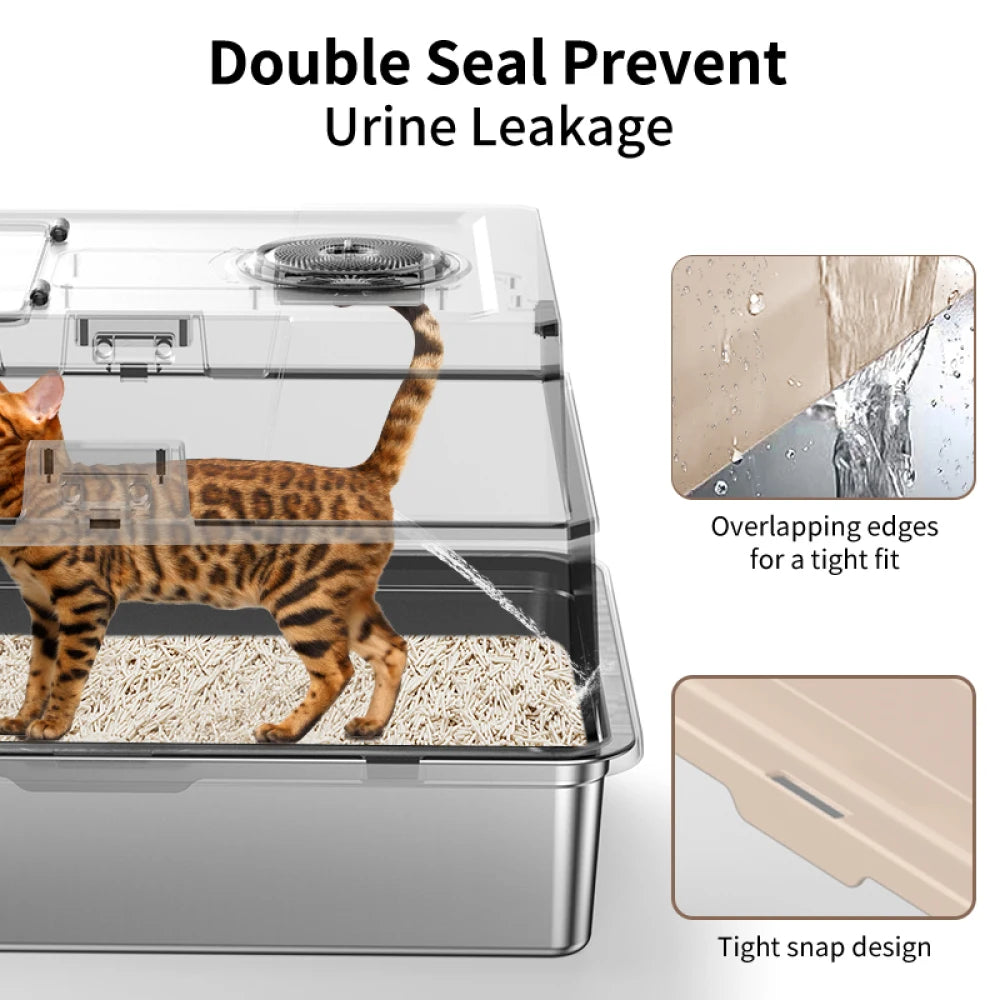 Ye Big Size Stainless Steel Cat Litter Box