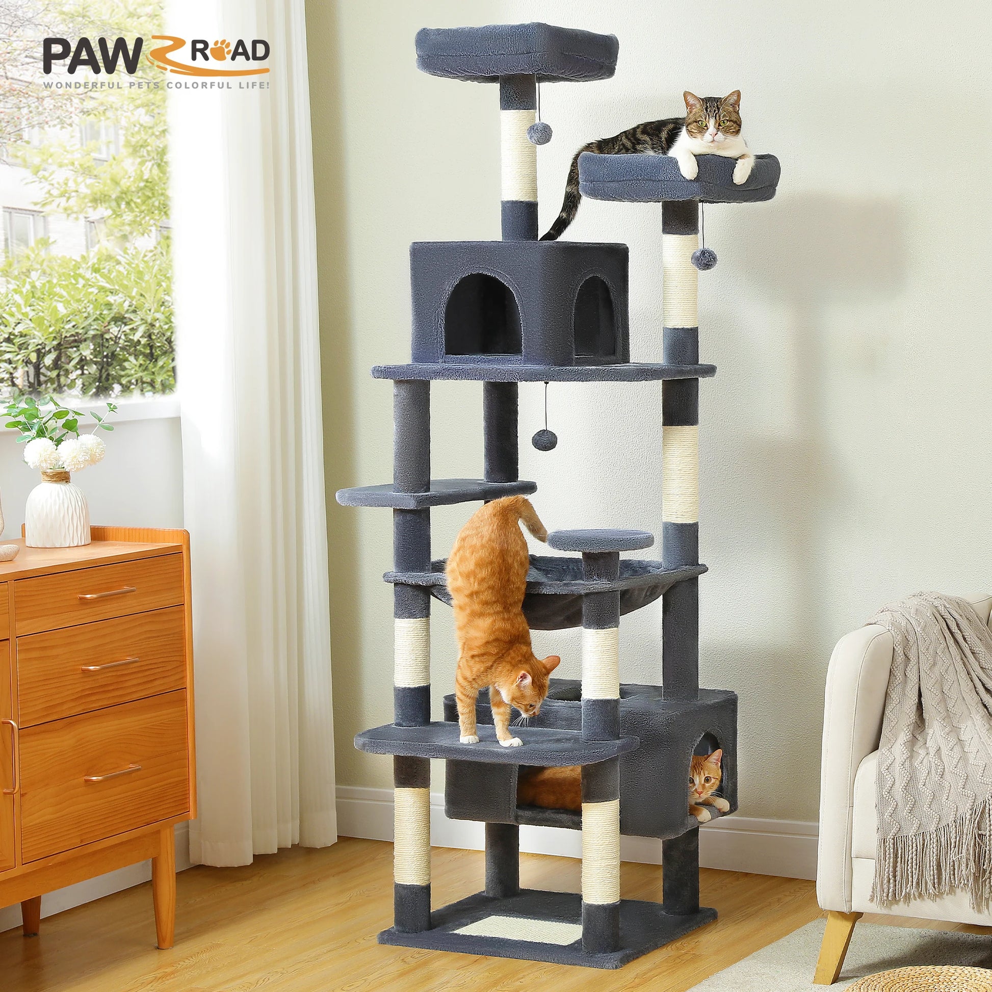 Multi-Level Cat Tree Tower with Condo & Hammock product image 4
