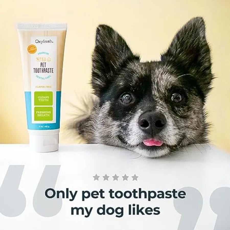Curated Picks Oxyfresh Professional Cat and Dog Toothpaste, Teeth Cleaning Gel for Plaque, Tartar and Bad Breath, Vet-Approved