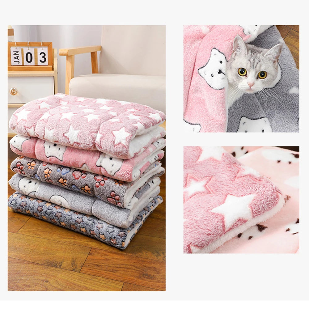 Thickened Warm Plush Sleeping Cushion for Cats & Small Dogs