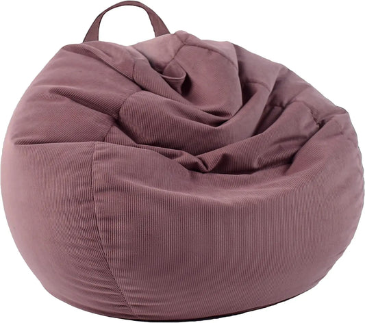 Stuffed Animal Storage Bean Bag Chair Cover (No Filler) For Kids and Adults.Pets Dogs/Cats Lazy Beds.Soft Premium Corduroy Stuffable Bean Bag For Organizing Children Plush Toys or Memory Foam