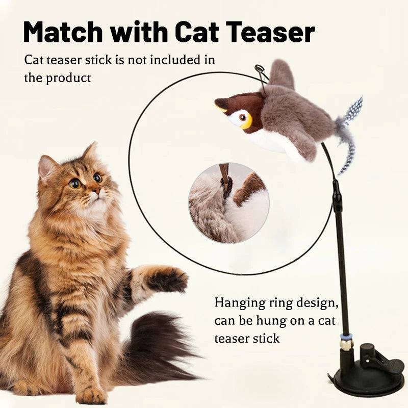 Touch-Activated Chirping Bird Cat Toy with Catnip product image 2