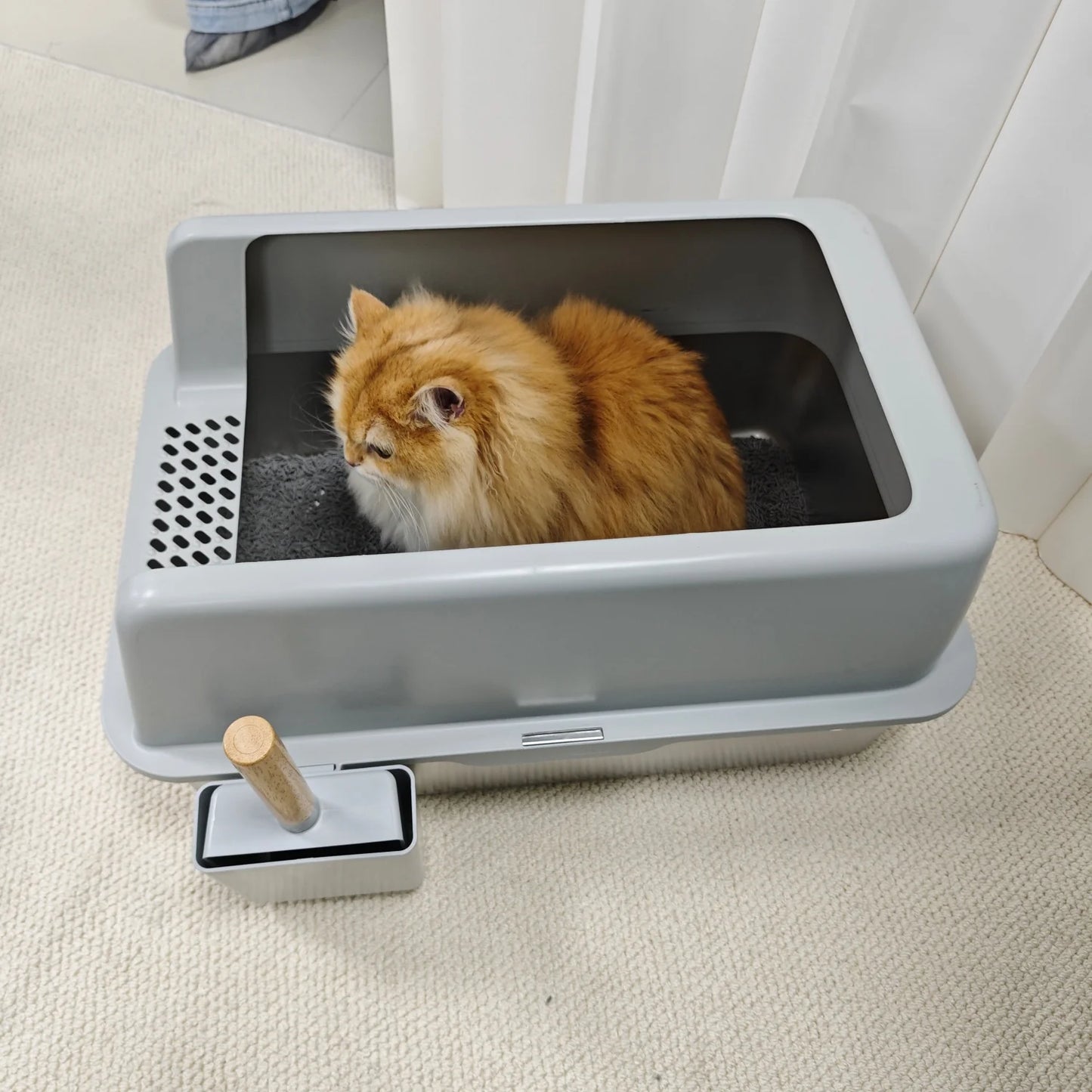 Stainless Steel Cat Litter Box with High Sides product image 2