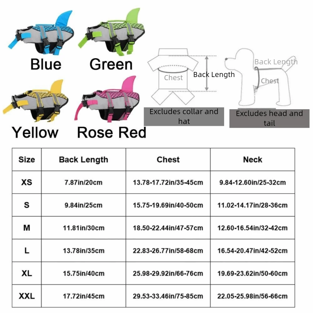 Reflective Shark Dog Life Jacket with Rescue Handle product image 6