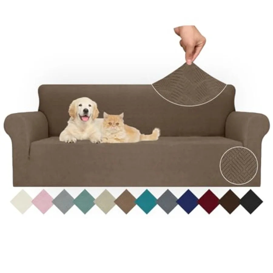 High Stretch Couch Covers for 3 Cushion Couch 1-Piece Extra Large Covers with Elastic Bottom Anti Slip Elastic Slipcover Furnit