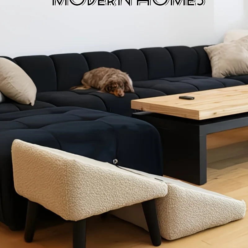 Foldable 2-in-1 Pet Ramp & Stairs for Dogs, Universal Dog Steps for Small & Large Dogs, Space-Saving Pet Ramp for Bed And Sofa JUYHGV