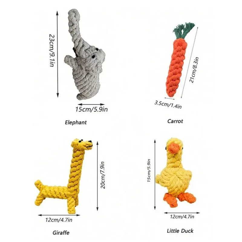 Cotton Rope Dog Toy for Chewing and Play - packaging view
