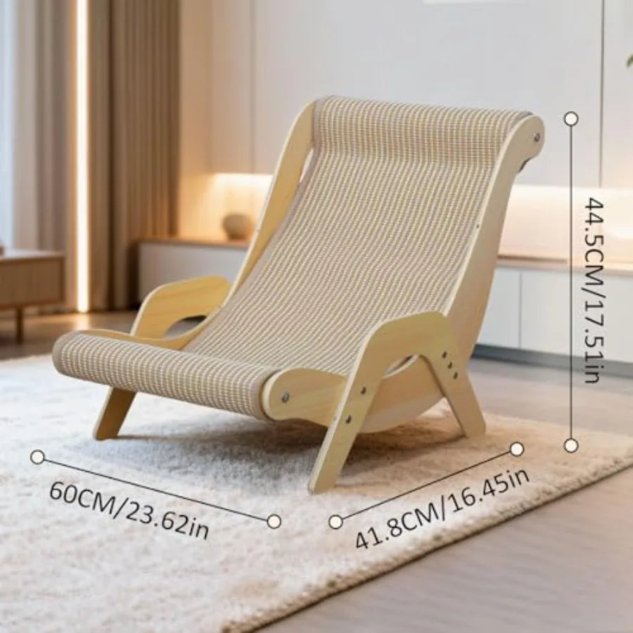 XXL Solid Wood Cat Scratching Lounge & Bed for Large Cats
