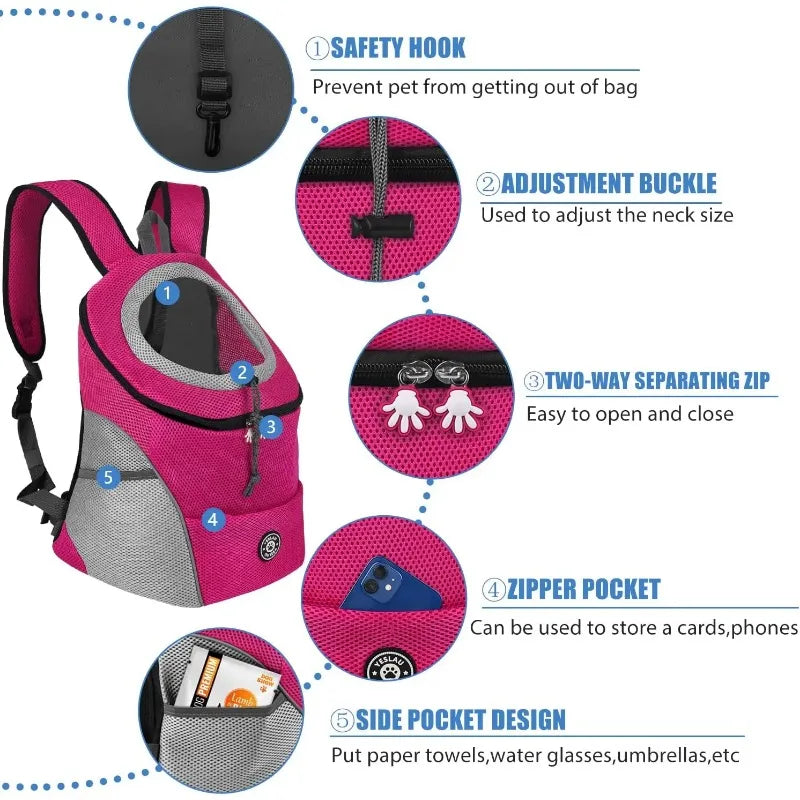 Portable Mesh Pet Carrier Travel Backpack for Dogs