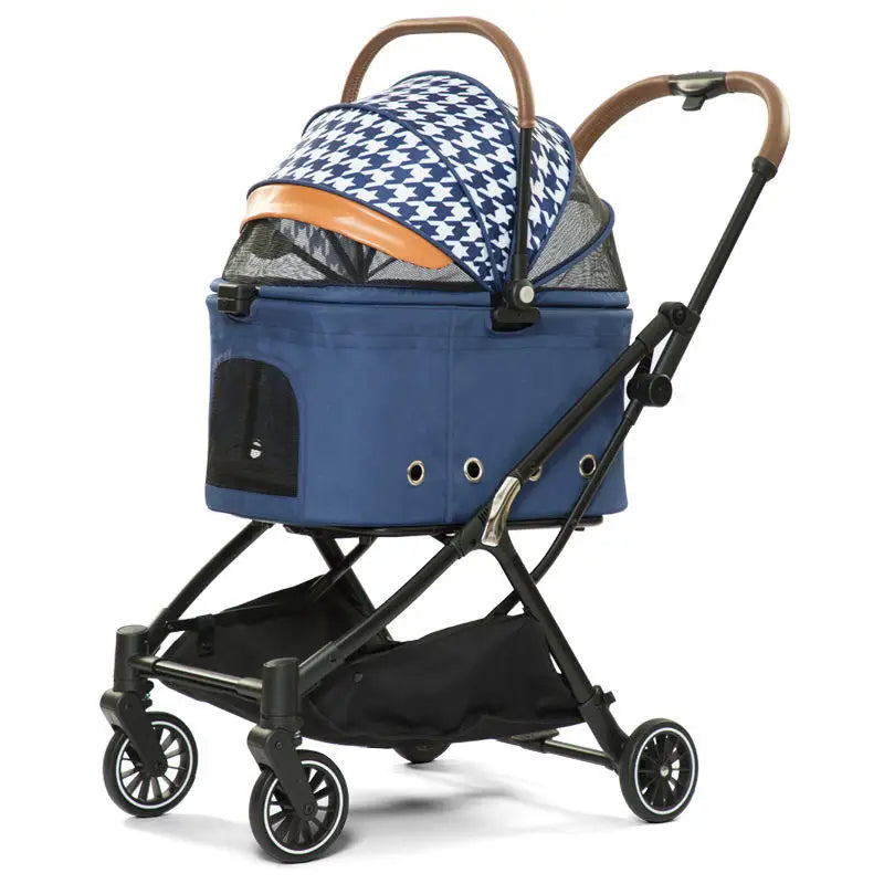 Foldable Detachable Pet Stroller for Dogs & Cats - front view