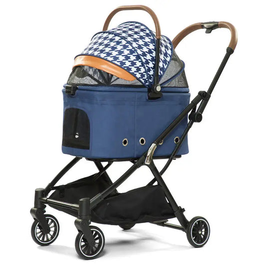 Foldable Detachable Pet Stroller for Dogs & Cats - front view
