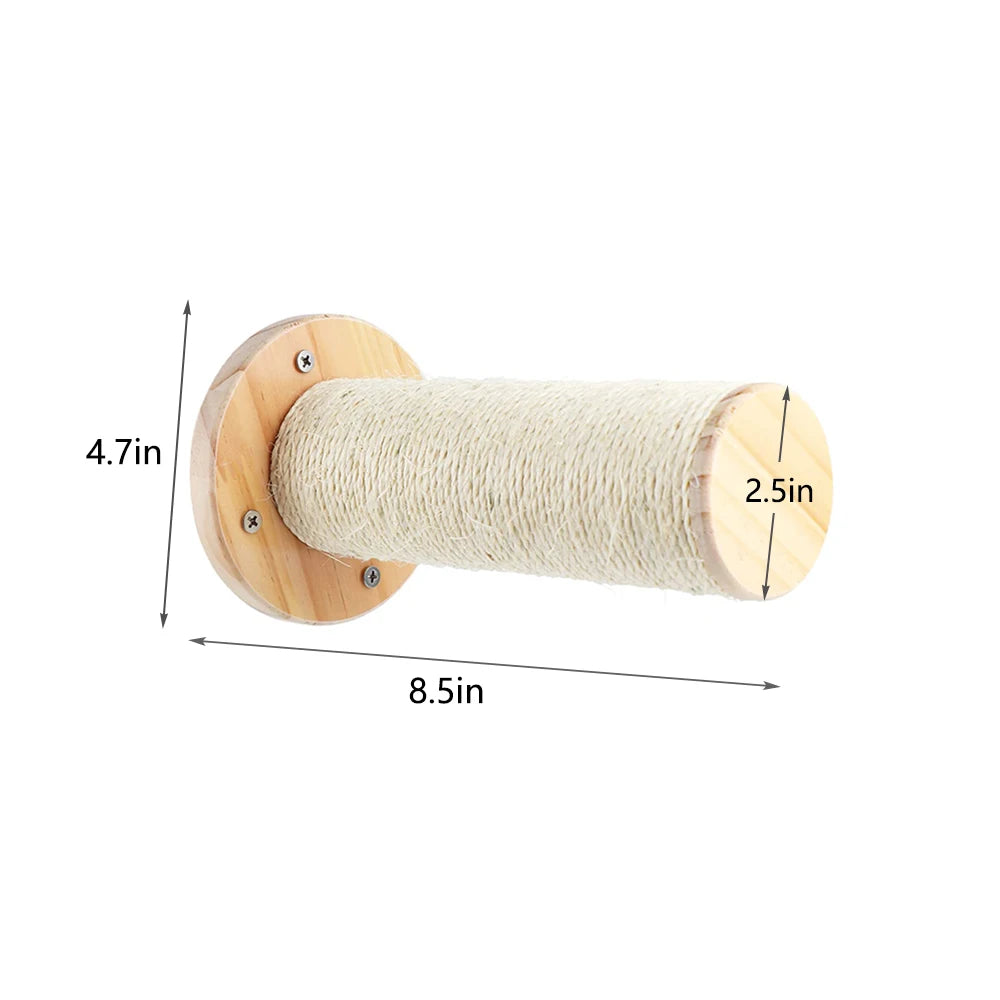 Wall-Mounted Cat Climbing Shelf with Sisal Steps product image 16