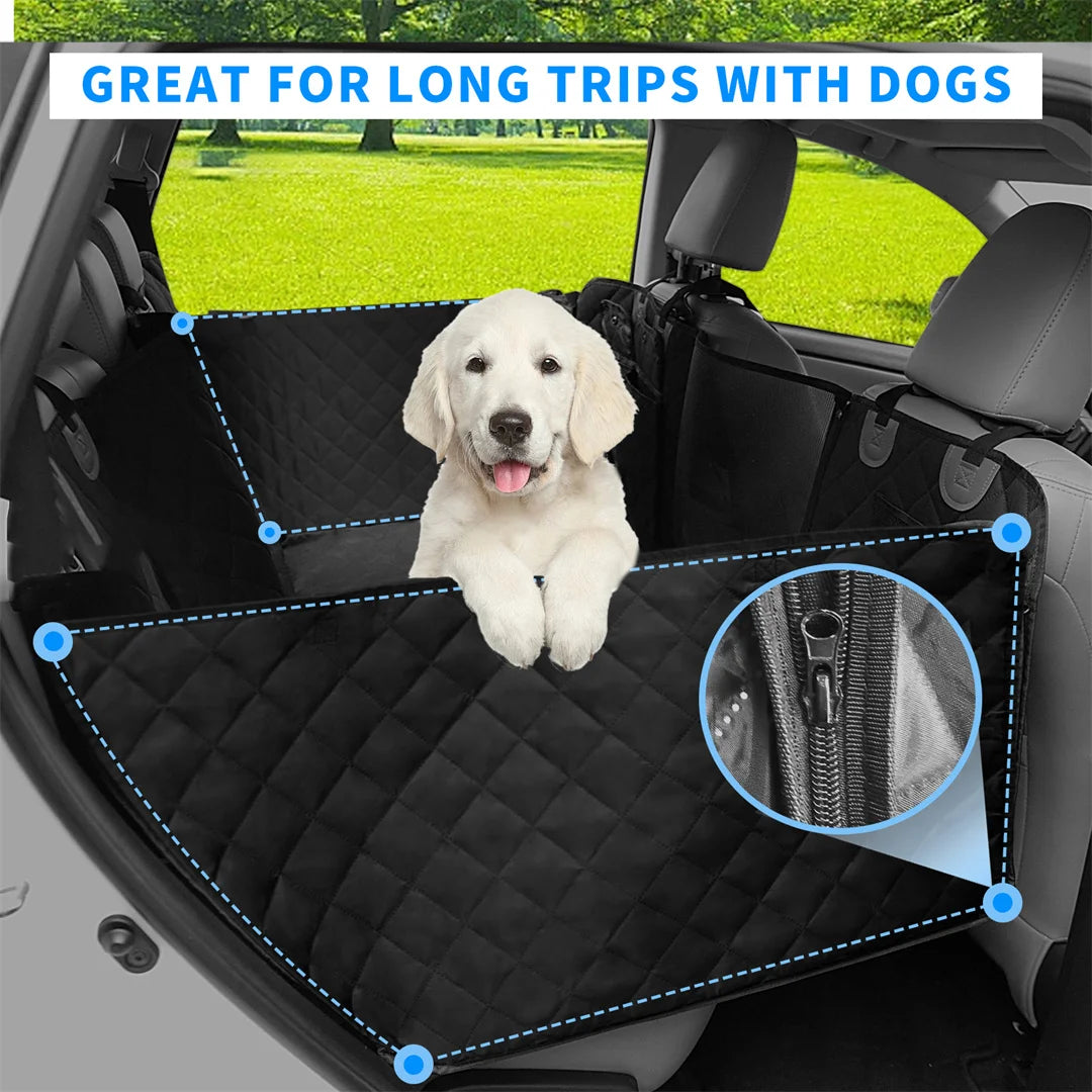 Waterproof Dog Car Seat Cover & Travel Hammock - Scratch-Proof