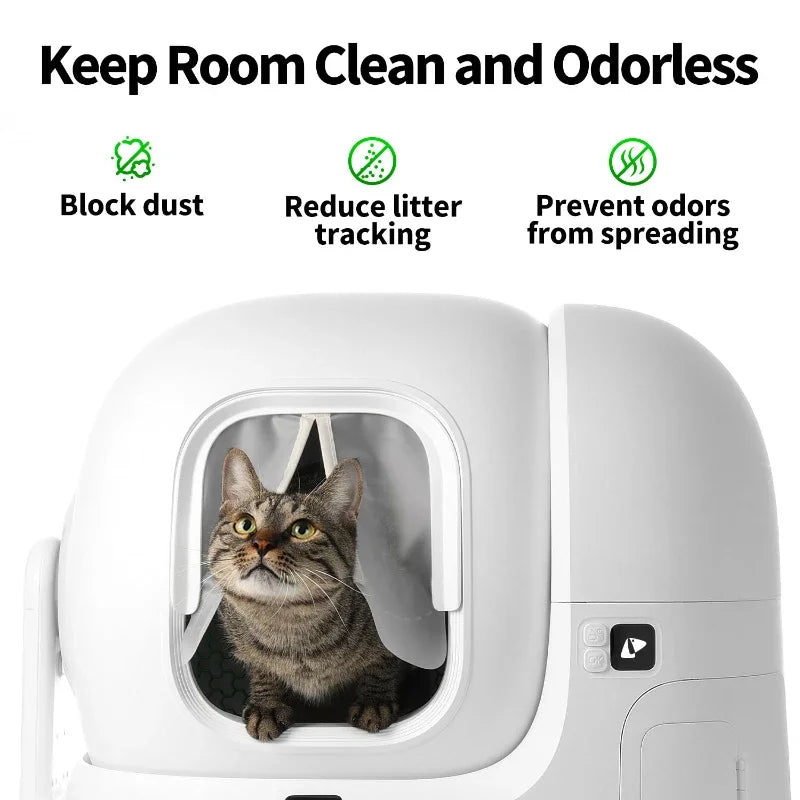 Magnetic Dustproof Door Curtain for Smart Cat Litter Box