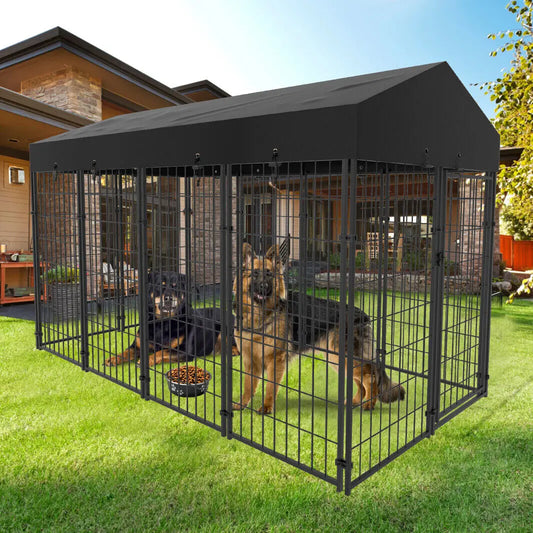 Outdoor Dog Kennel and Playpen with Roof main product image