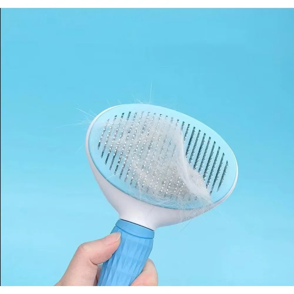 Stainless Steel Pet Grooming Brush for Long-Hair Dogs & Cats