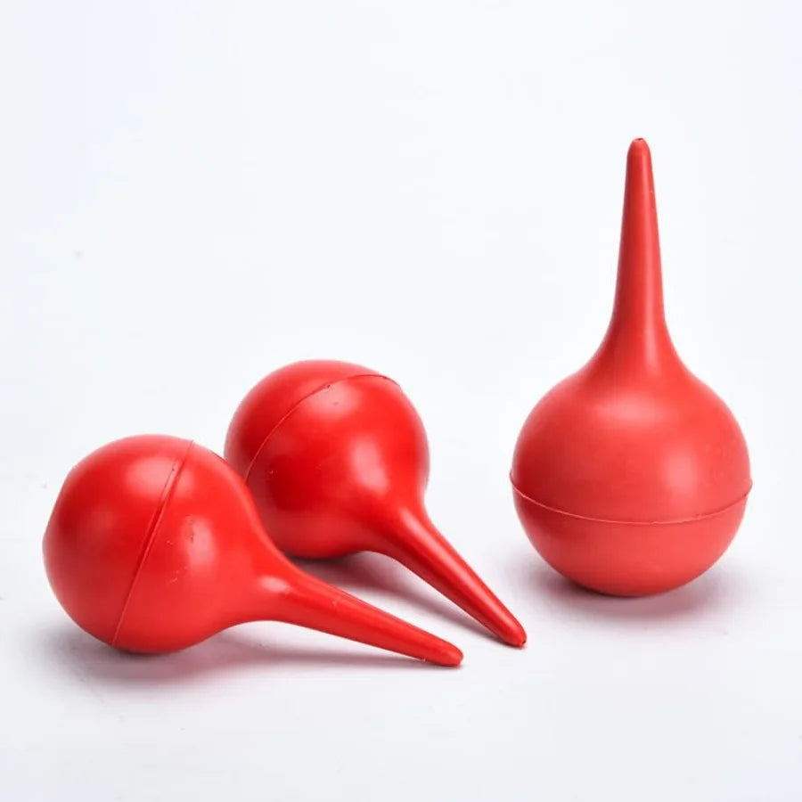 Red Manual Amniotic Fluid Suction Device Canine Feline Pet Puppy Dog for Nasal Home Clinic Choking Pumping DeliverySupp Bulb Si