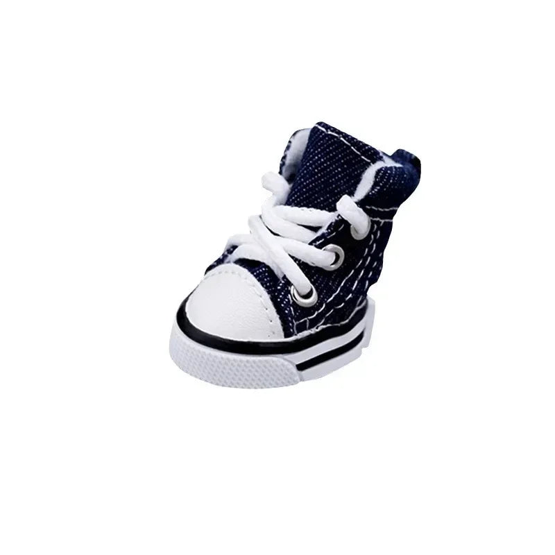 Non-Slip Denim Canvas Pet Shoes for Dogs and Cats