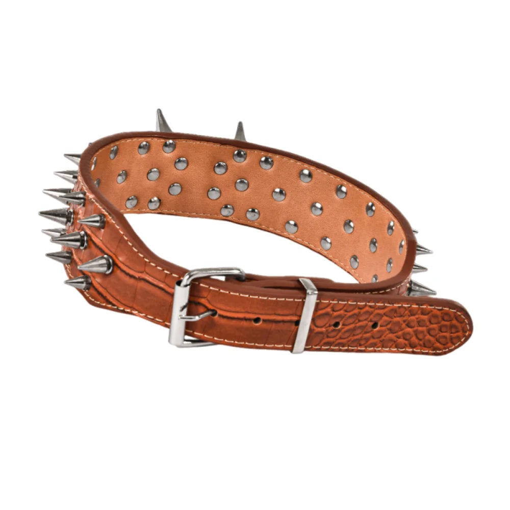 Spiked Dog Collar with Adjustable PU Leather Strap product image 7
