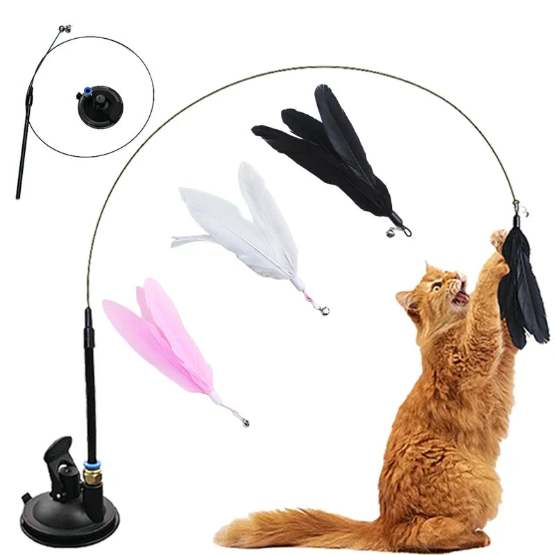 Interactive Cat Wand Toy with Suction Cup Base main product image