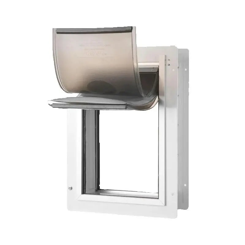 Metal Frame Weatherproof Dog Door with Lock & 3-Flap System - front view