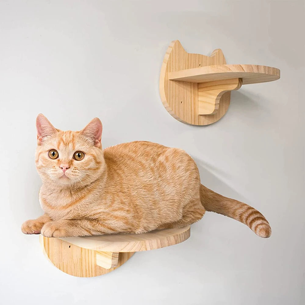 Wall-Mounted Cat Climbing Shelf with Sisal Steps product image 7
