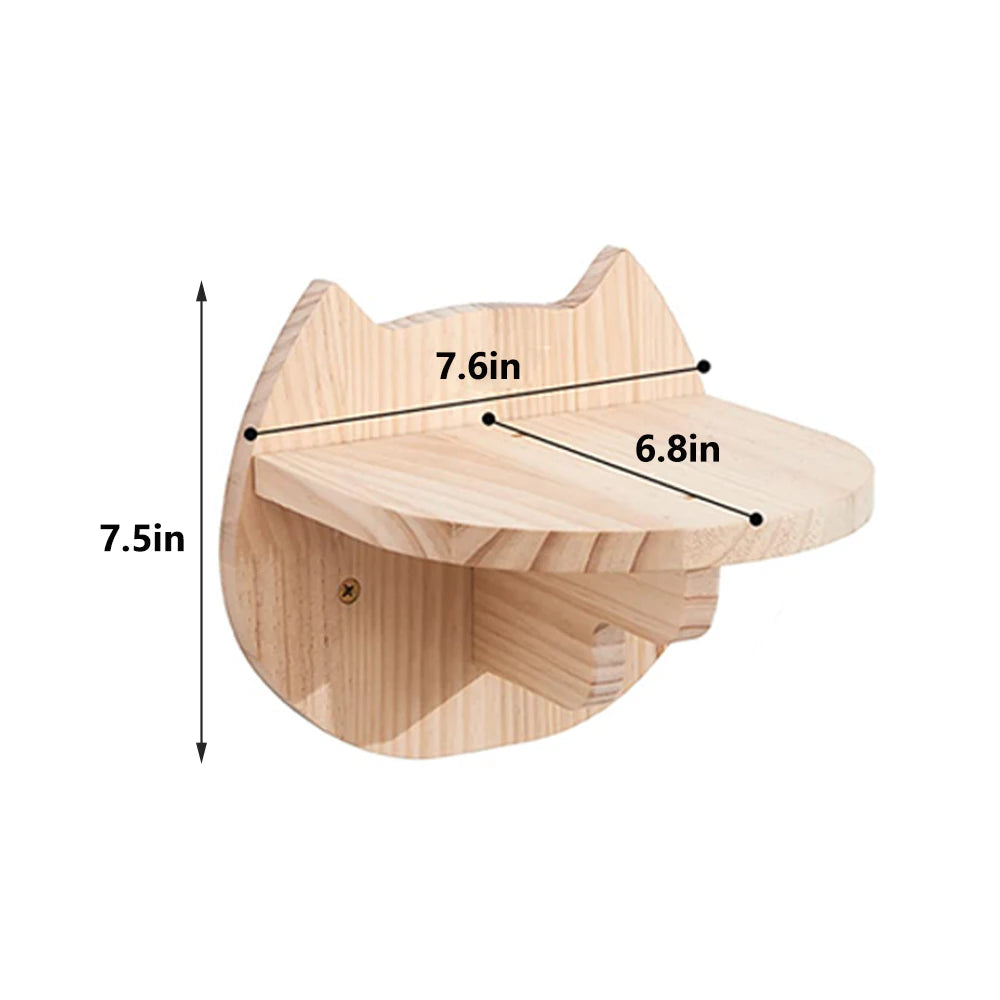 Wall-Mounted Cat Climbing Shelf with Sisal Steps product image 12