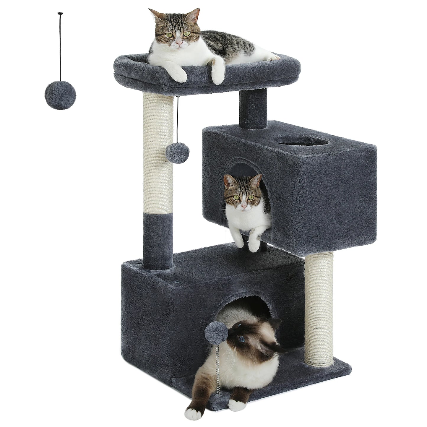 Multi-Level Cat Tree with Sisal Posts & Padded Perch