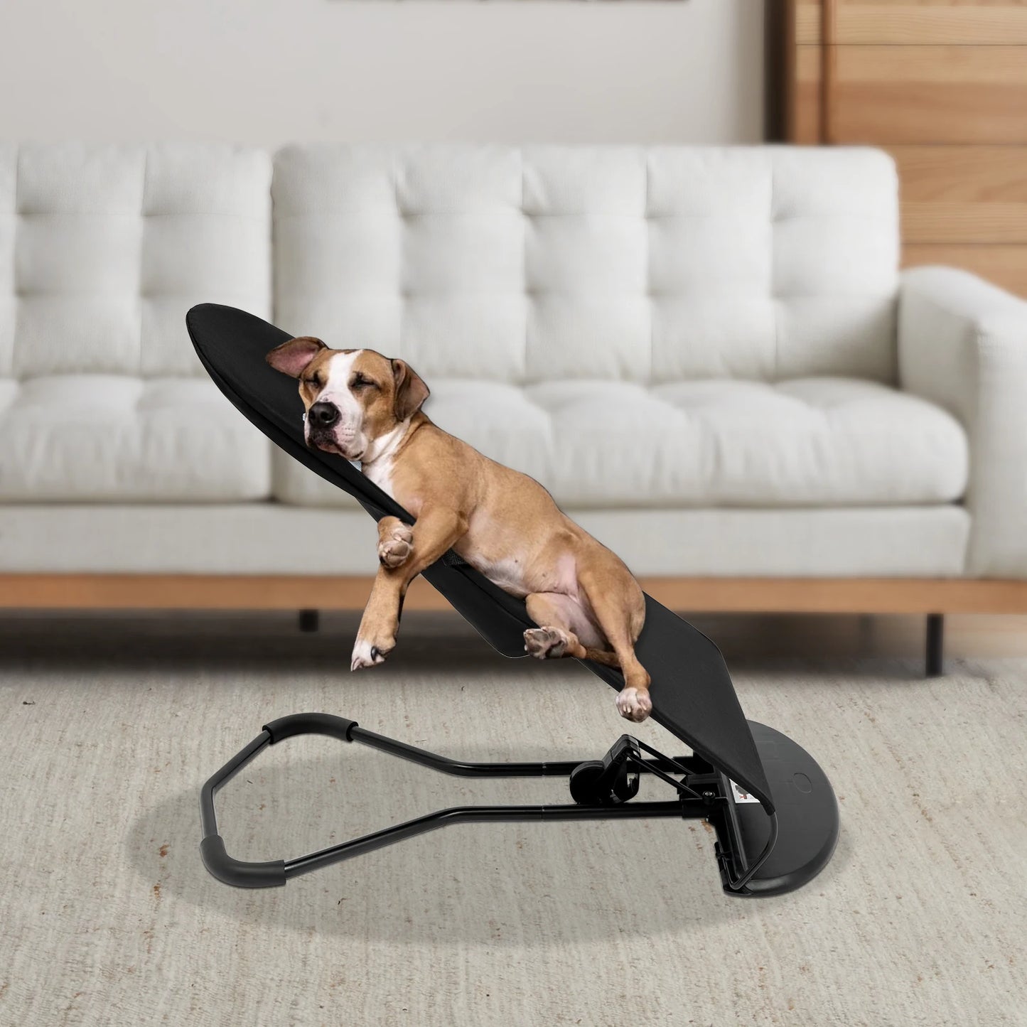 Indoor Outdoor Foldable Stainless Steel Pet Rocking Chair 4 Available Colors 3-Level Adjustable Frame Breathable Removable Washable Mattress Stable Anti-shake Rocker Bed Suitable For Small Medium Cats Dogs Resting Napping