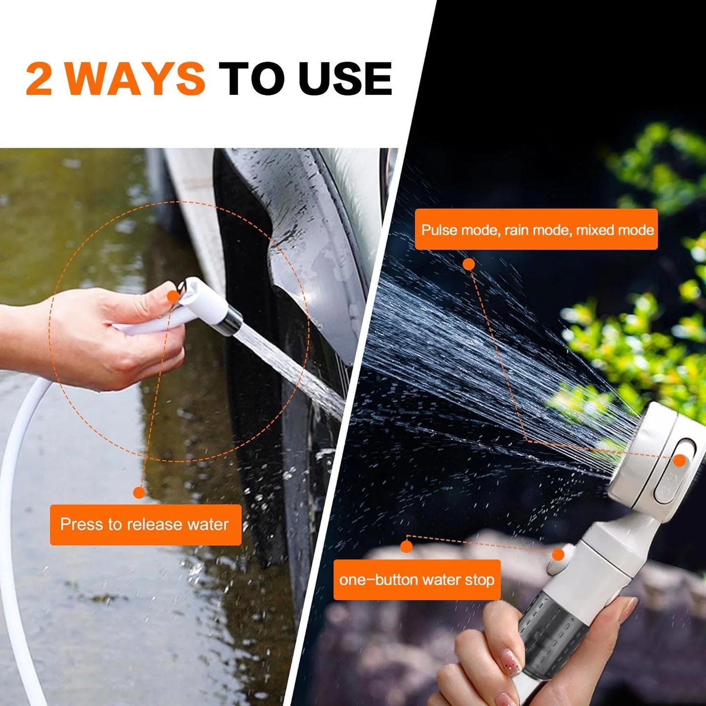 Portable Rechargeable Handheld Outdoor Shower & Pet Bathing Pump