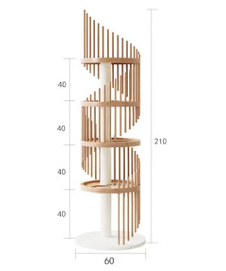 Luxury Wooden Cat Condo Tower with Sisal Climbing Posts