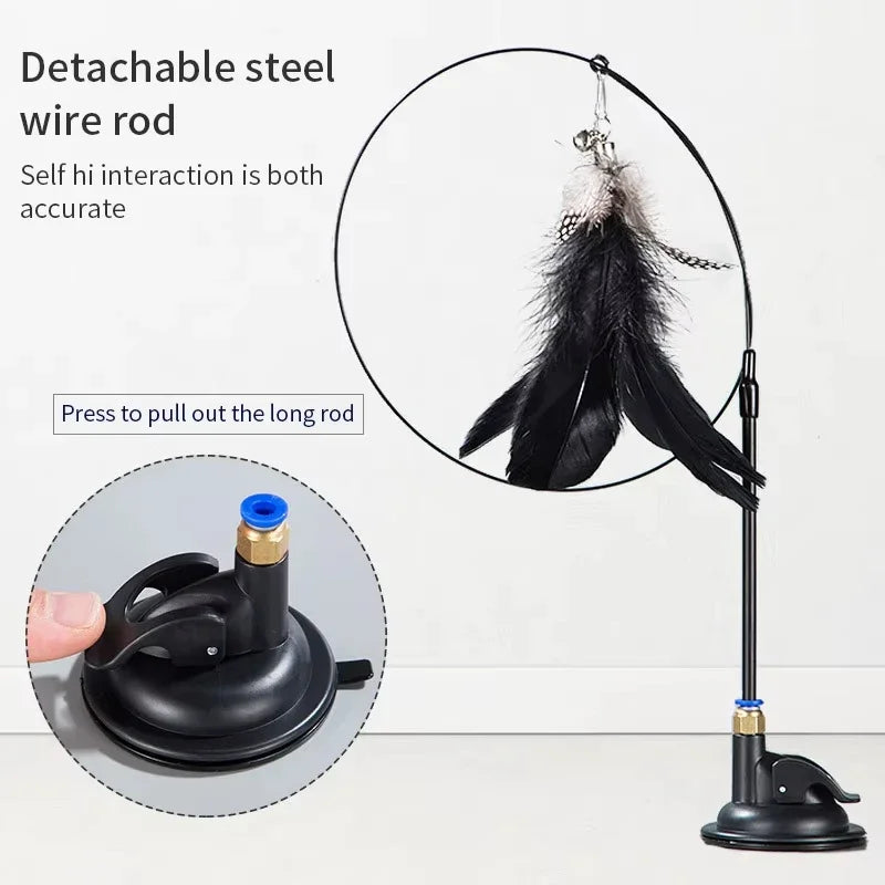 Interactive Cat Wand Toy with Suction Cup Base product image 3