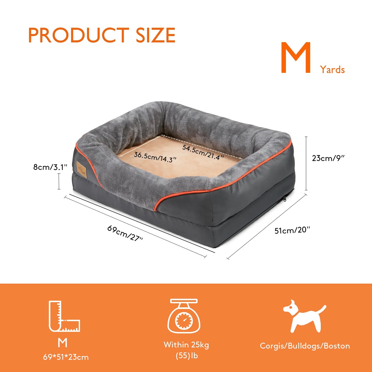Elevated Dog Bed with Waterproof Cover for Large Dogs - packaging view